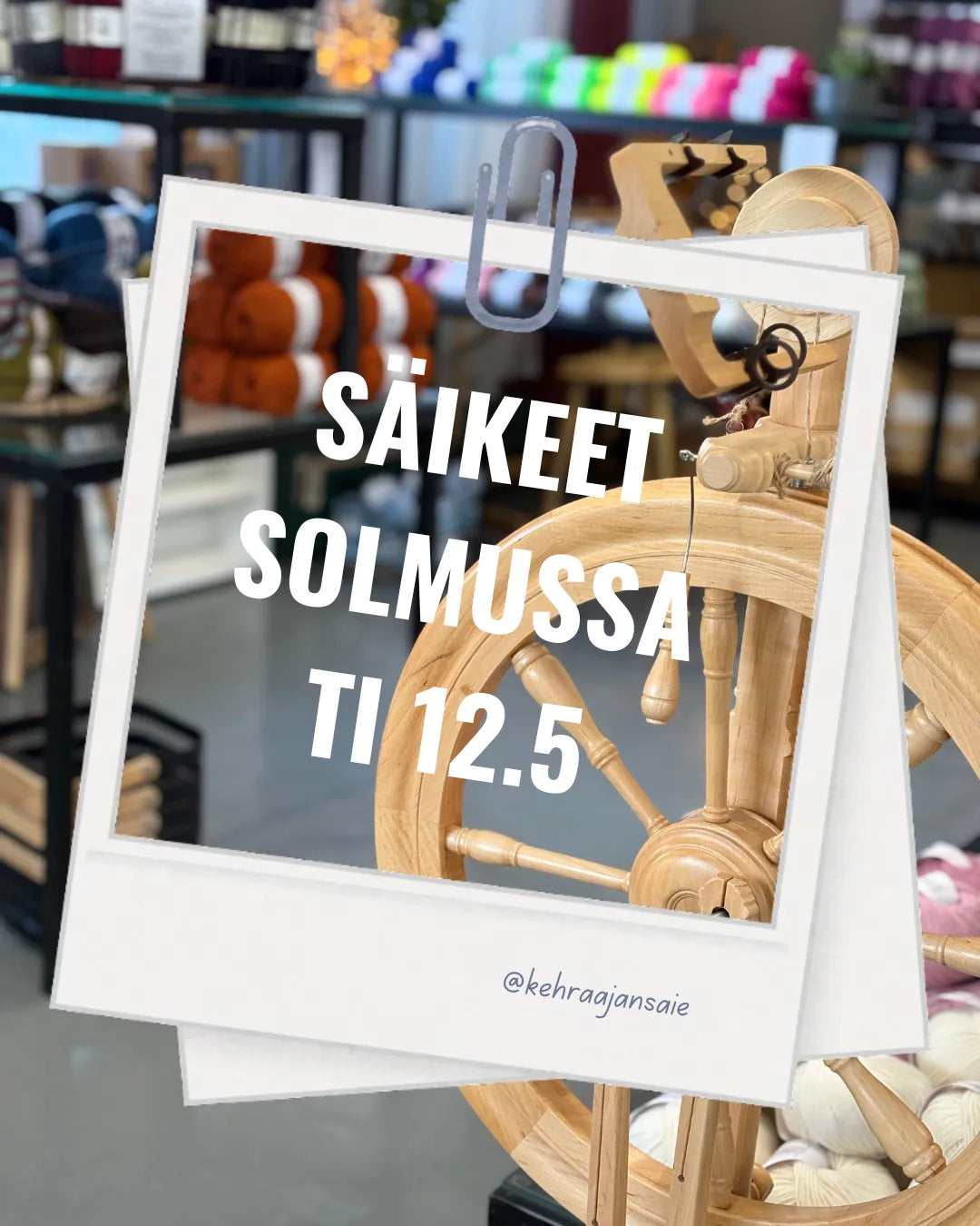 Säikeet solmussa – Tervetuloa rentoon käsityöiltaan 12.5.-26!