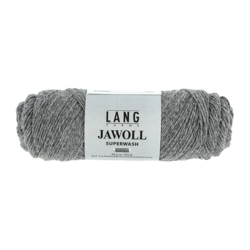 Lang Yarns Jawoll – Sukkalankojen klassikko ja kestävyyden salaisuus.
75 % puhdasta uutta villaa (Patagonian Corriedale), 25 % polyamidia
50 g = n. 210 m (Fingering-vahvuus)
Kerän sisällä on 5 gramman vahvikelankarulla samassa sävyssä.
