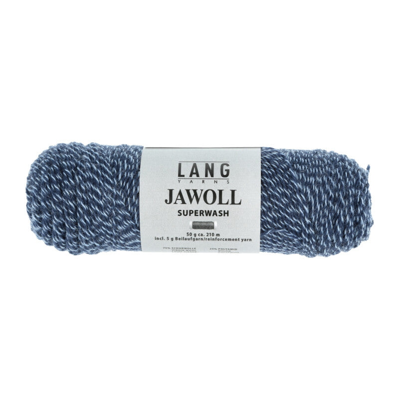 Lang Yarns Jawoll – Sukkalankojen klassikko ja kestävyyden salaisuus.
75 % puhdasta uutta villaa (Patagonian Corriedale), 25 % polyamidia
50 g = n. 210 m (Fingering-vahvuus)
Kerän sisällä on 5 gramman vahvikelankarulla samassa sävyssä.