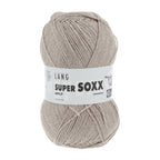 Lang Yarns Super Soxx 6-ply on perinteinen sukkalangan 
75 % puhdasta uutta villaa, 25 % polyamidia
150 g kerä = 410 m
Yksi kerä (150 g) riittää aikuisten sukkapariin kokoon 44 asti.