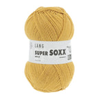 Lang Yarns Super Soxx 6-ply on perinteinen sukkalangan 
75 % puhdasta uutta villaa, 25 % polyamidia
150 g kerä = 410 m
Yksi kerä (150 g) riittää aikuisten sukkapariin kokoon 44 asti.