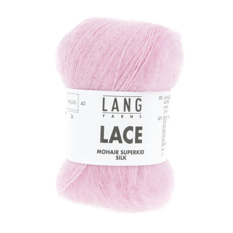 Lang Yarns Lace kutsuu luomaan neuleita, jotka tuntuvat yhtä upeilta kuin näyttävät. 58 % Superkid Mohair (hienointa laatua), 42 % Silkki
310 m / 25 g