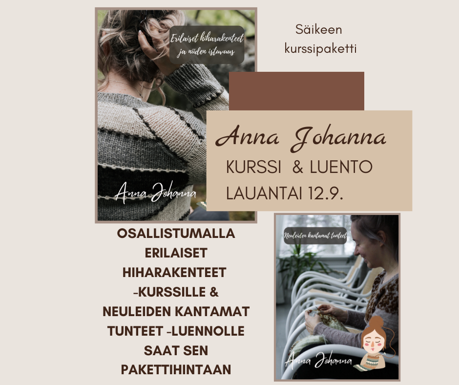 Anna Johanna kurssi + luento,  Lauantaina 12.9.2026