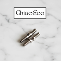 ChiaoGoo Small [S] -kaapeliliittimet (2 kpl) yhdistävät kaksi Small-kaapelia pitkäksi kokonaisuudeksi. Täydellinen apu peittoihin ja neuletyön sovitukseen!