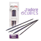 KnitPro J'adore – Neliskanttiset & Ergonomiset sukkapuikot, 15 cm