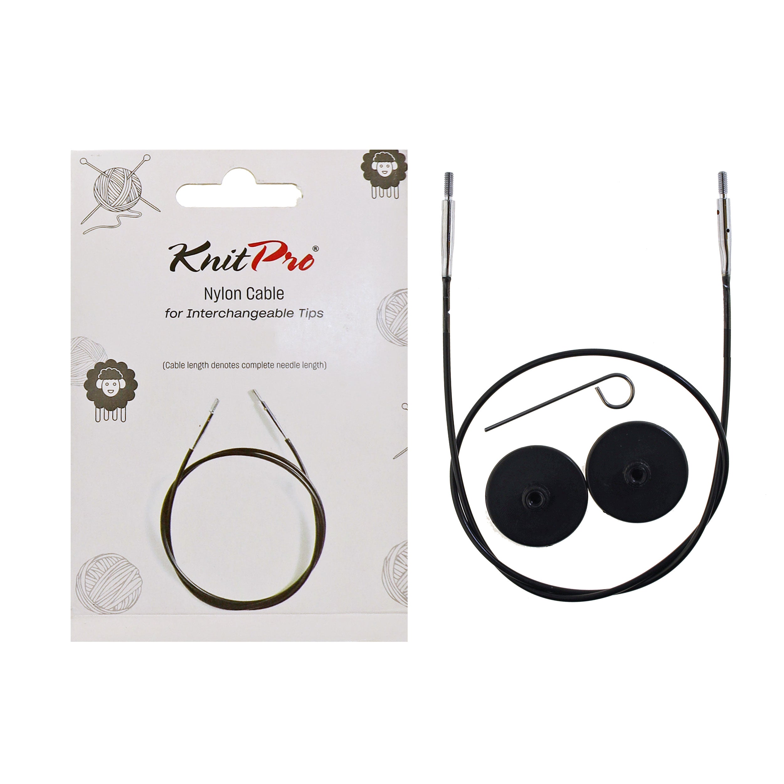 KnitPro Nylon-kaapeli vaihtopääpuikoille