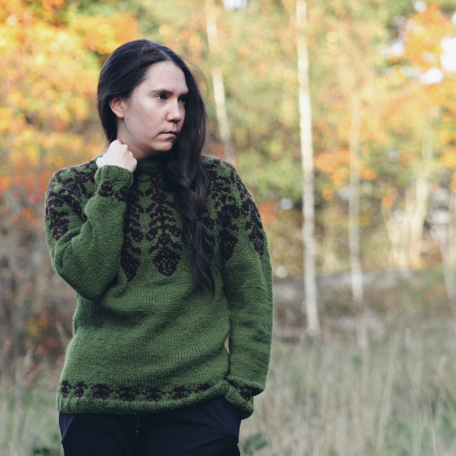 Mielikki -villapusero - Jenna Kostet printti (Suomenkielinen ohje)