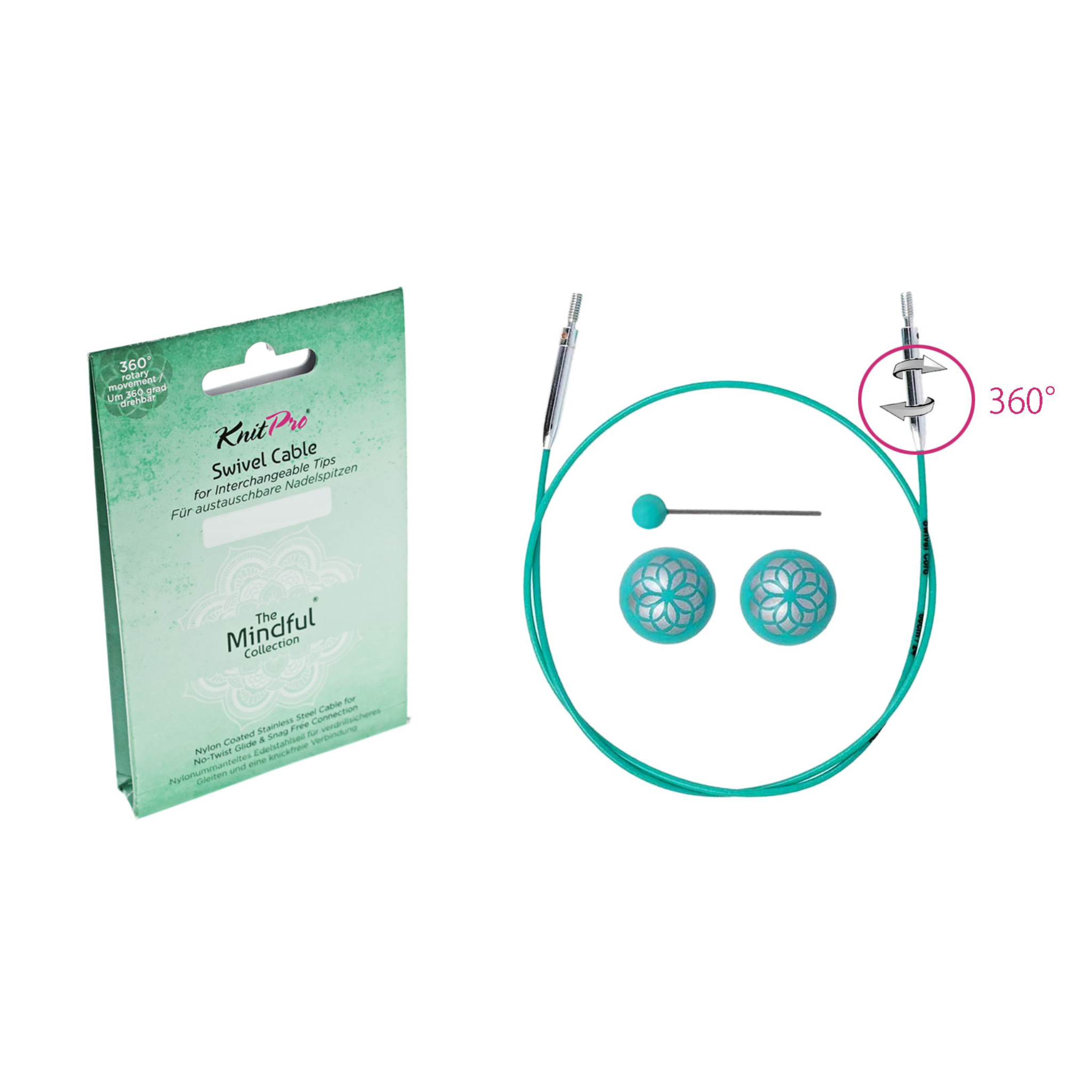 KnitPro Mindful Swivel 360° Kaapeli
