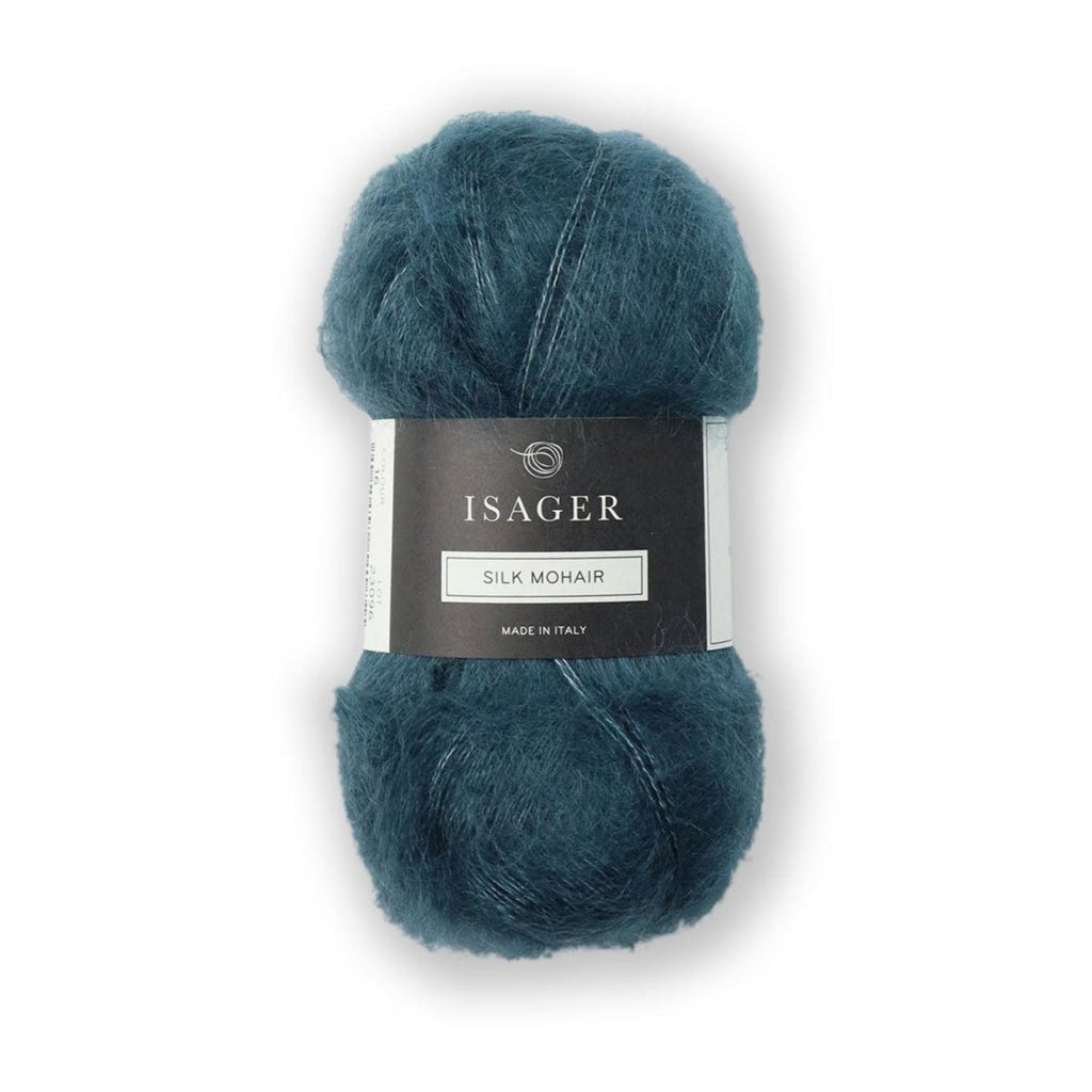 Isager Silk Mohair 25 g – Ylellinen 75 % RMS-mohairia ja 25 % silkkiä sisältävä yhdistelmälanka (212 m / 25 g). Tilaa unelmanpehmeä lanka heti!