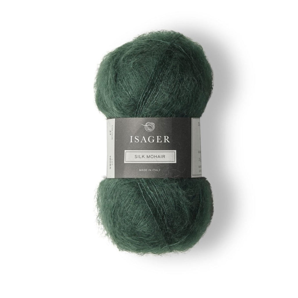 Isager Silk Mohair 25 g – Ylellinen 75 % RMS-mohairia ja 25 % silkkiä sisältävä yhdistelmälanka (212 m / 25 g). Tilaa unelmanpehmeä lanka heti!
