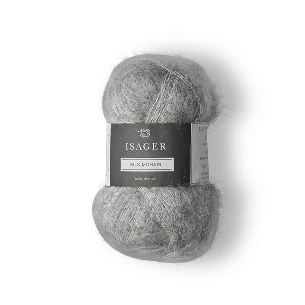 Isager Silk Mohair 25 g – Ylellinen 75 % RMS-mohairia ja 25 % silkkiä sisältävä yhdistelmälanka (212 m / 25 g). Tilaa unelmanpehmeä lanka heti!