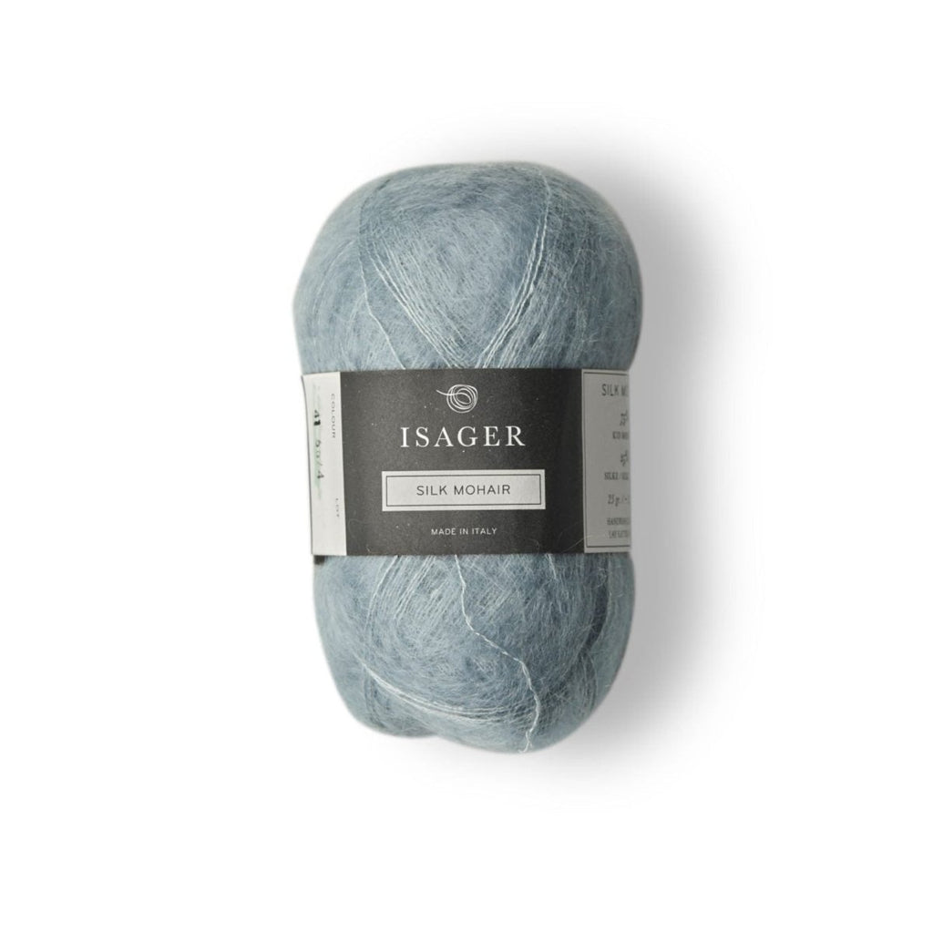 Isager Silk Mohair 25 g – Ylellinen 75 % RMS-mohairia ja 25 % silkkiä sisältävä yhdistelmälanka (212 m / 25 g). Tilaa unelmanpehmeä lanka heti!