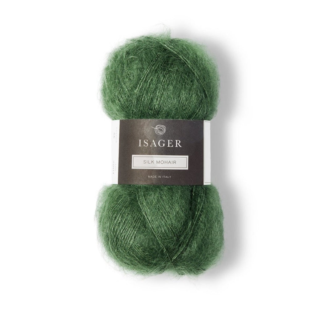 Isager Silk Mohair 25 g – Ylellinen 75 % RMS-mohairia ja 25 % silkkiä sisältävä yhdistelmälanka (212 m / 25 g). Tilaa unelmanpehmeä lanka heti!