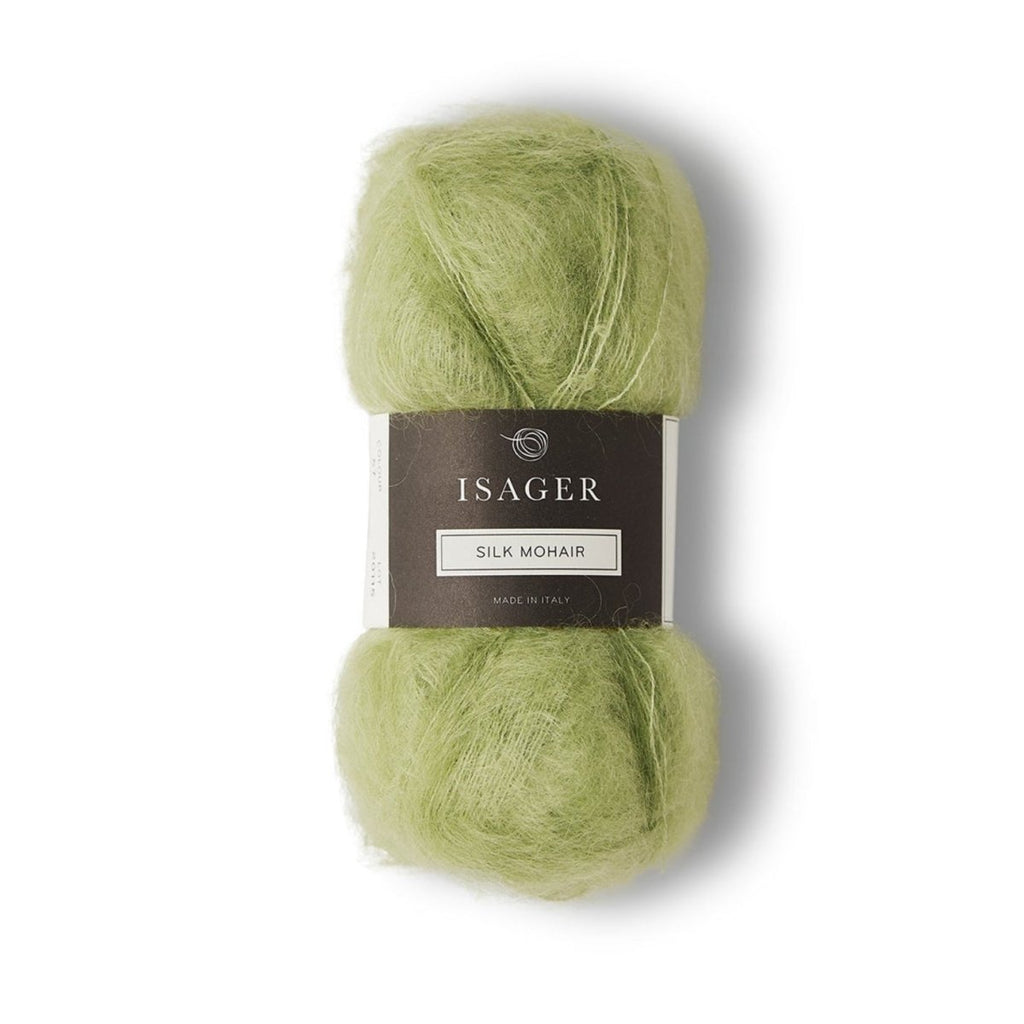 Isager Silk Mohair 25 g – Ylellinen 75 % RMS-mohairia ja 25 % silkkiä sisältävä yhdistelmälanka (212 m / 25 g). Tilaa unelmanpehmeä lanka heti!