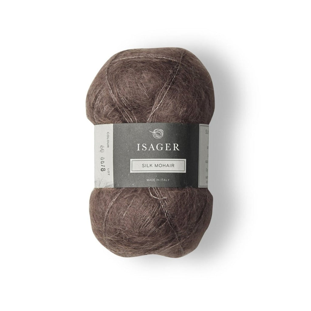 Isager Silk Mohair 25 g – Ylellinen 75 % RMS-mohairia ja 25 % silkkiä sisältävä yhdistelmälanka (212 m / 25 g). Tilaa unelmanpehmeä lanka heti!