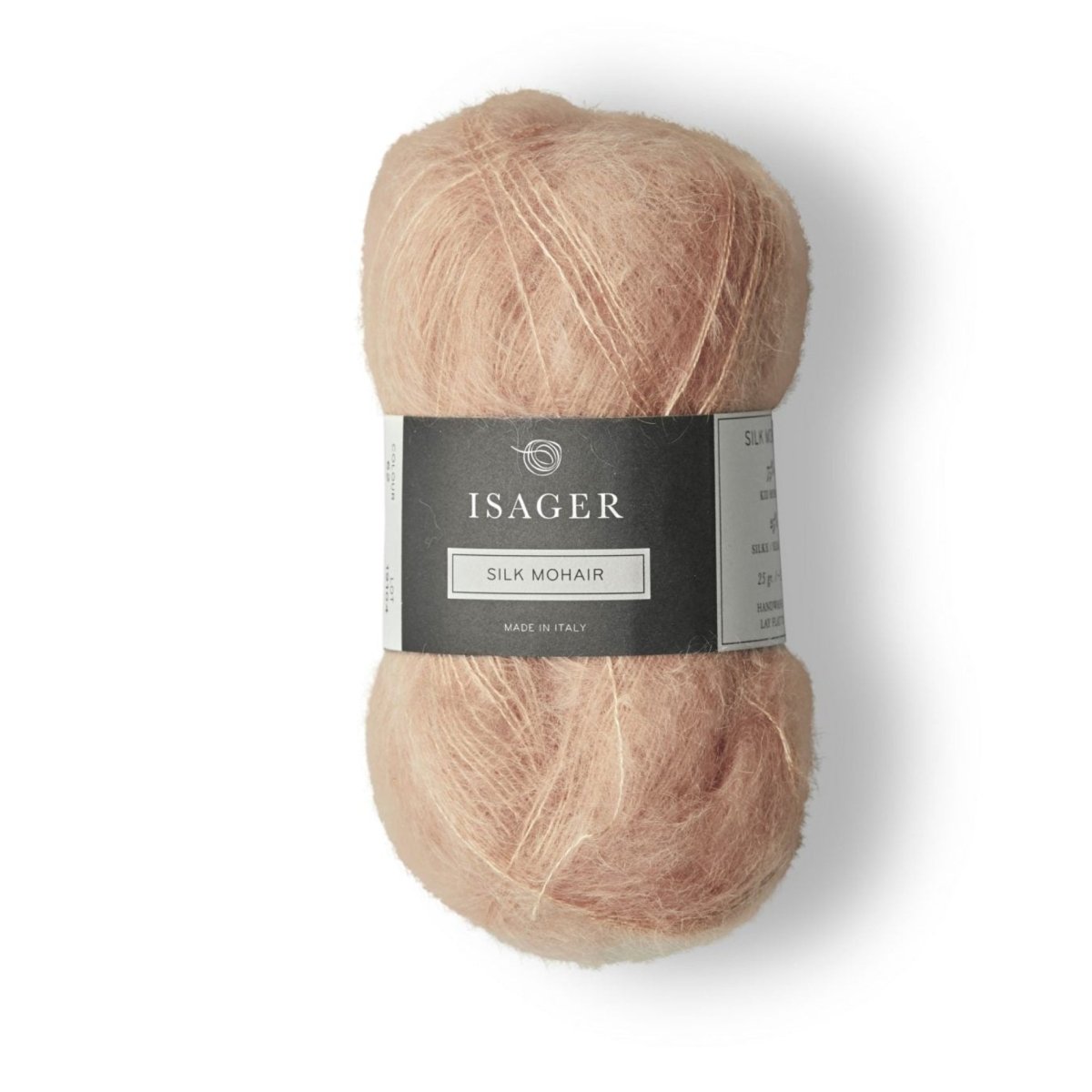Isager Silk Mohair 25 g – Ylellinen 75 % RMS-mohairia ja 25 % silkkiä sisältävä yhdistelmälanka (212 m / 25 g). Tilaa unelmanpehmeä lanka heti!