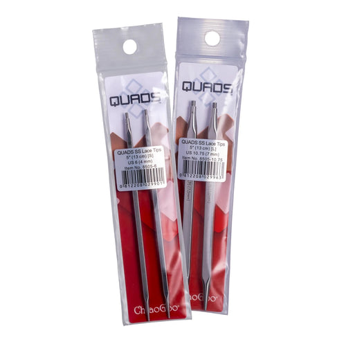 ChiaoGoo QUADS 13 cm – Neliskanttiset teräsvaihtopäät - 3.25 mm