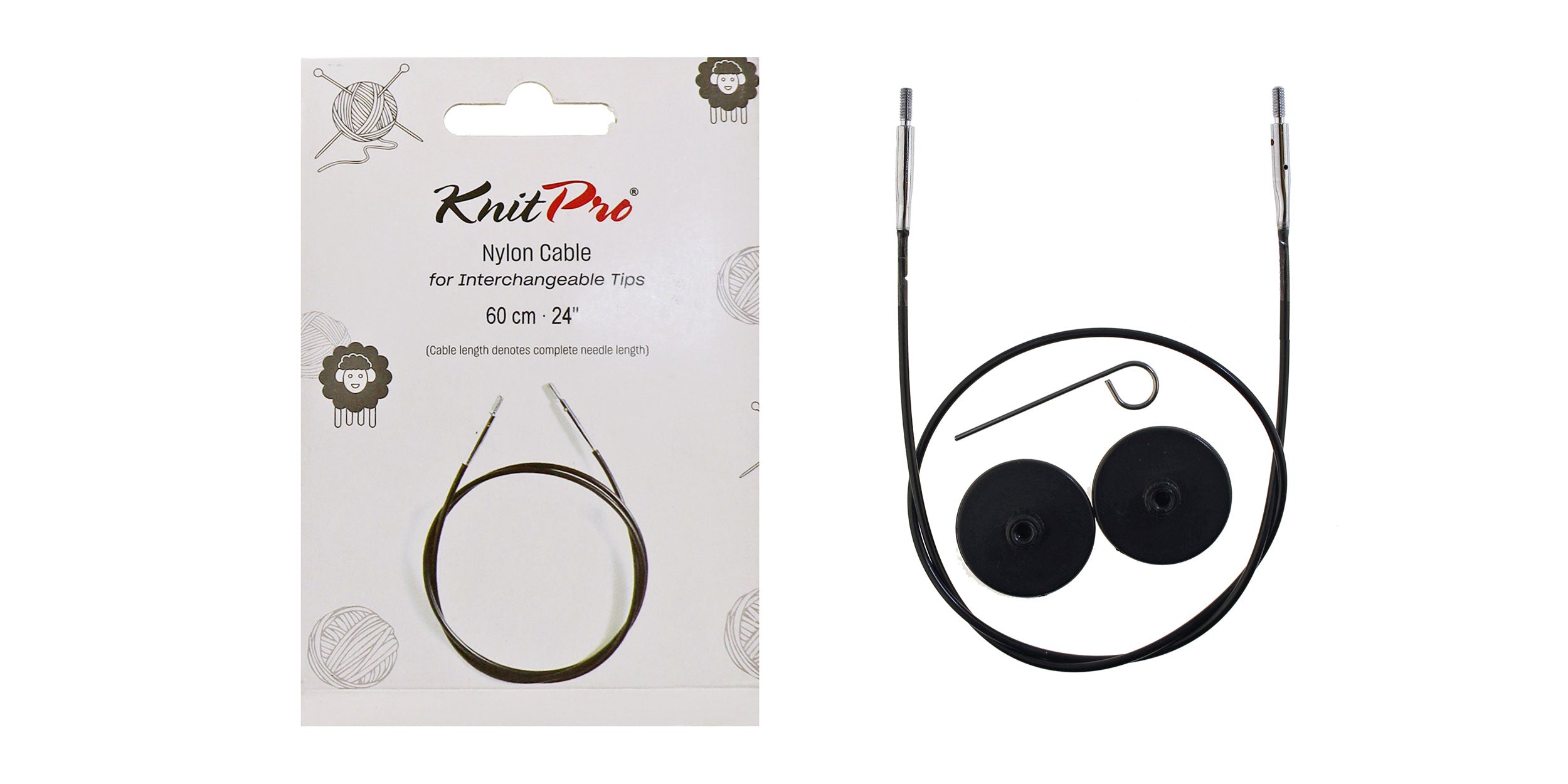 KnitPro Nylon-kaapeli vaihtopääpuikoille