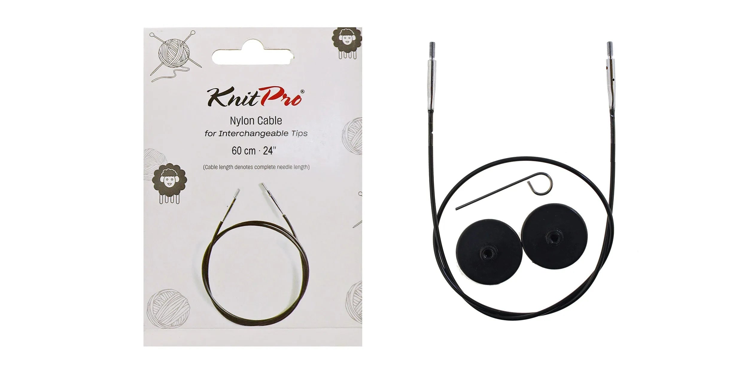 KnitPro Nylon-kaapeli vaihtopääpuikoille