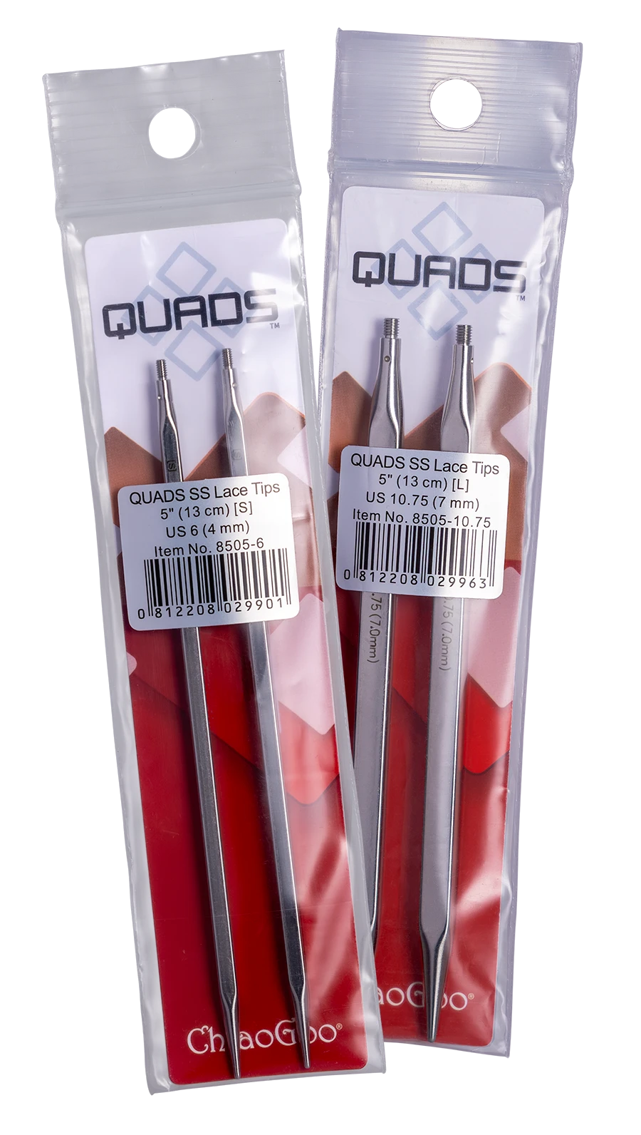 ChiaoGoo QUADS 13 cm – Neliskanttiset teräsvaihtopäät